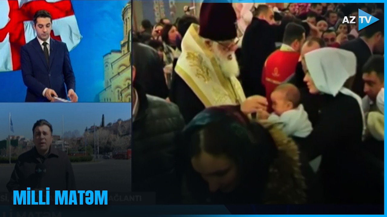 Dövlət bayraqları endirilib, vida və dəfn mərasimi keçiriləcək - Gürcüstanda matəm