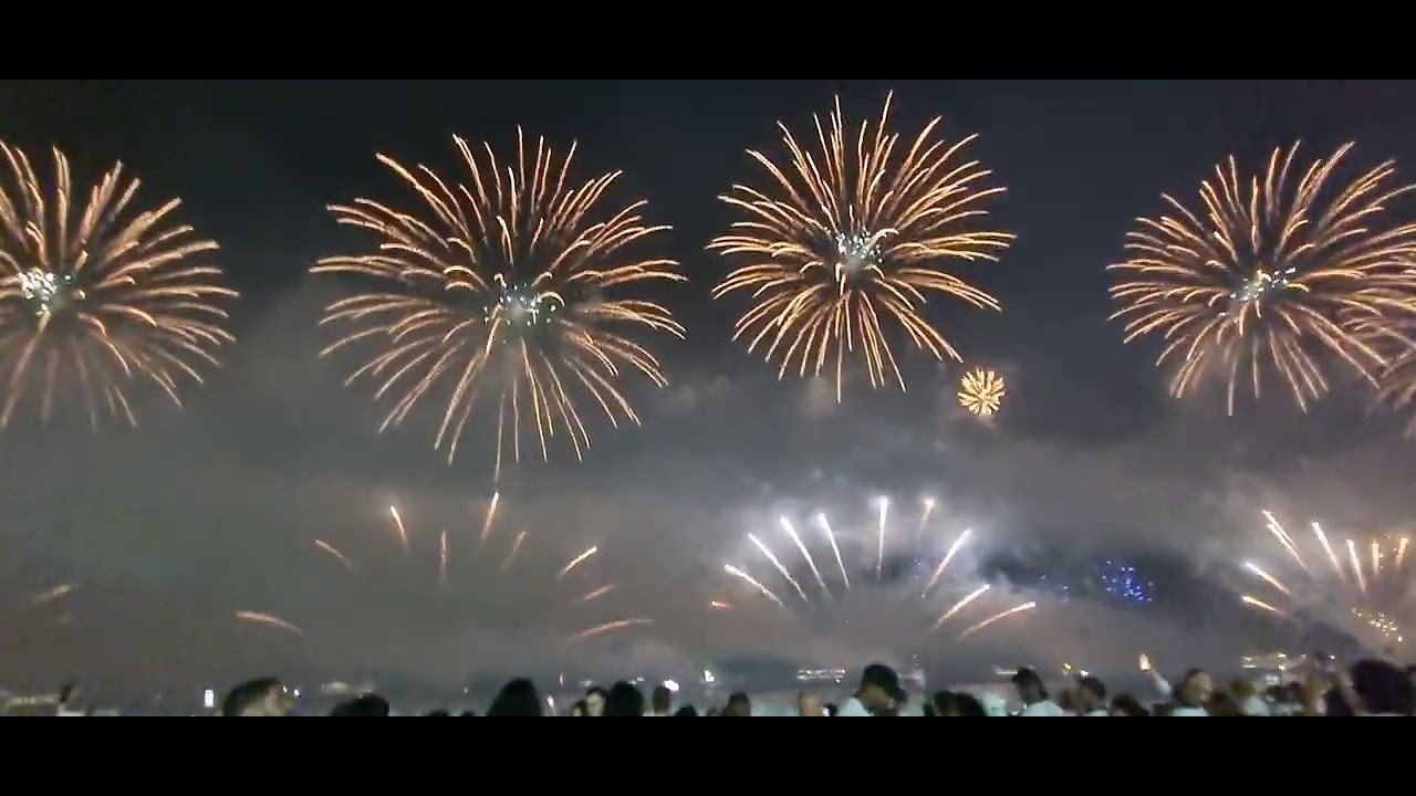 Feu artifice Copacabana Rio de Janeiro 31/12/25