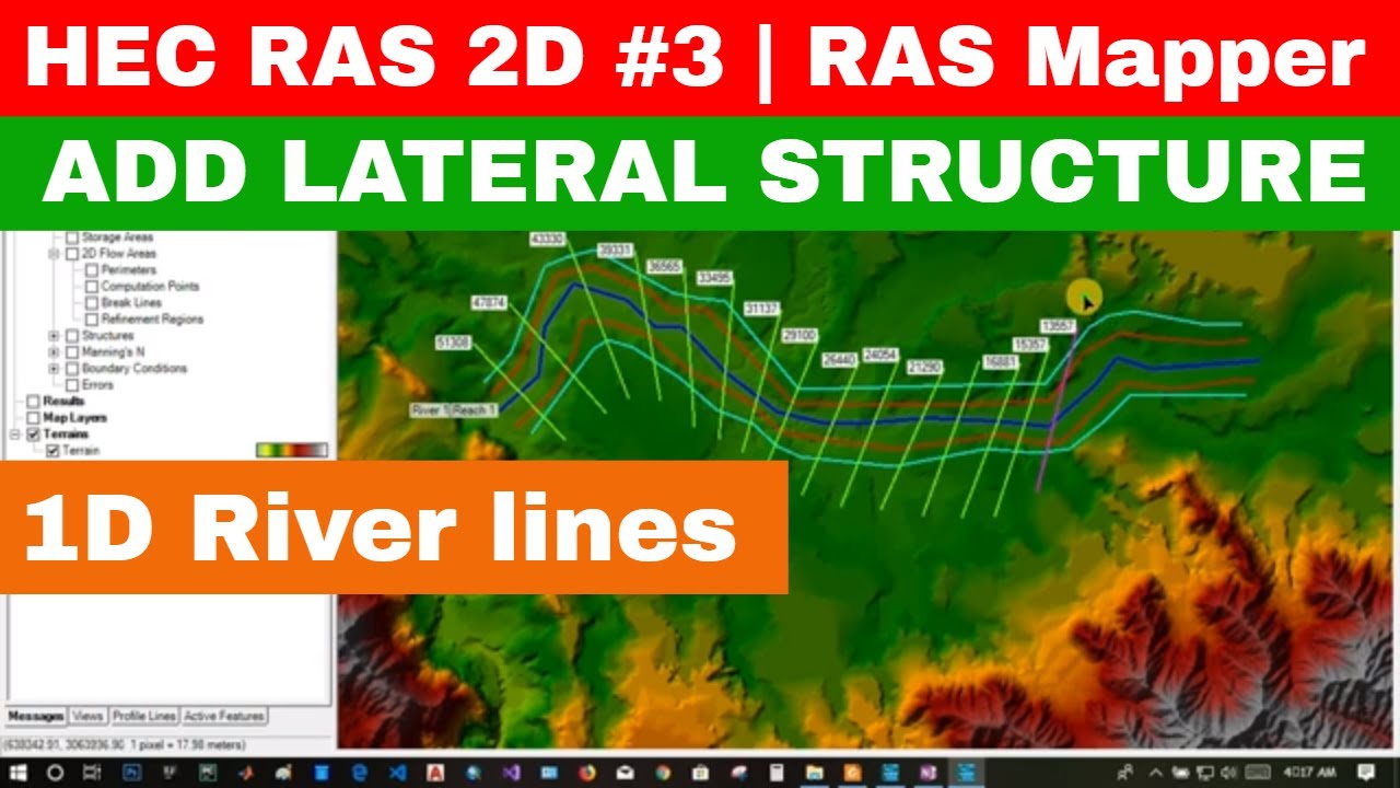 [HEC RAS 2D #3]ADD LATERAL STRUCUTRE | WEIR | LEVEE | 1D RIVER| BANKLINE | FlowPathLine | RAS MAPPER