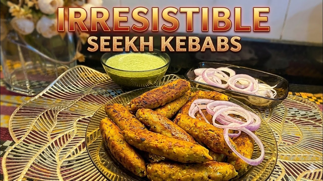 Restaurant Style Chicken Seekh Kabab at Home | Easy Ramzan Iftar snacks 😋
