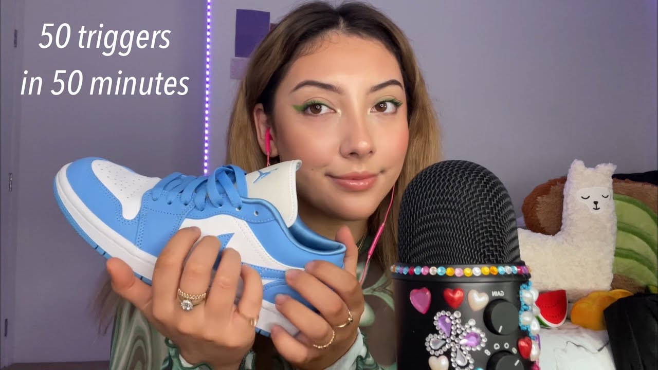 ASMR 50 TRIGGERS IN 50 MINUTES FOR 50K SUBSCRIBERS 💖 ~50,000 subscribers special pt.1~ | Whispered