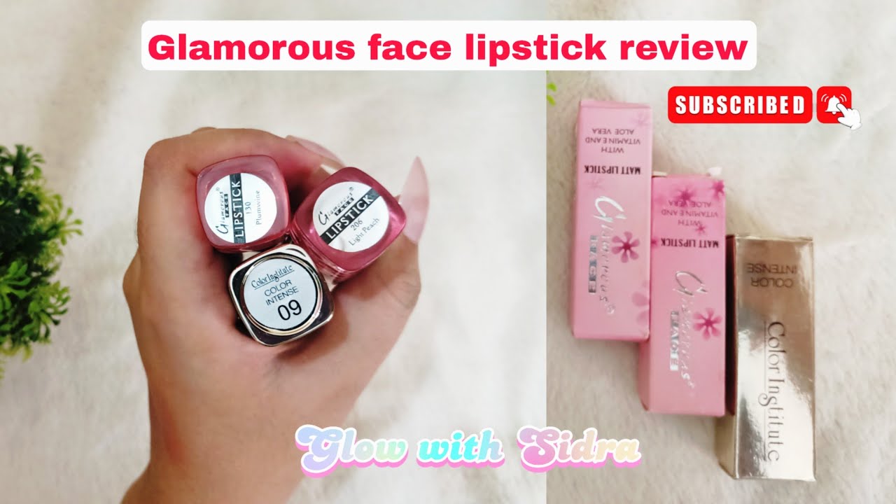 Glamorous face lipstick review with number |Glamorous face lipstick shade review
