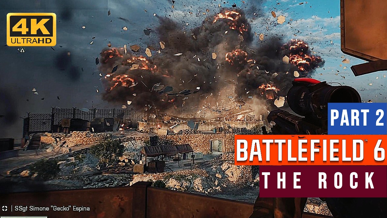 Battlefield 6: THE ROCK Walkthrough (Part 2) - Sniper Overwatch & 4K RTX 4050