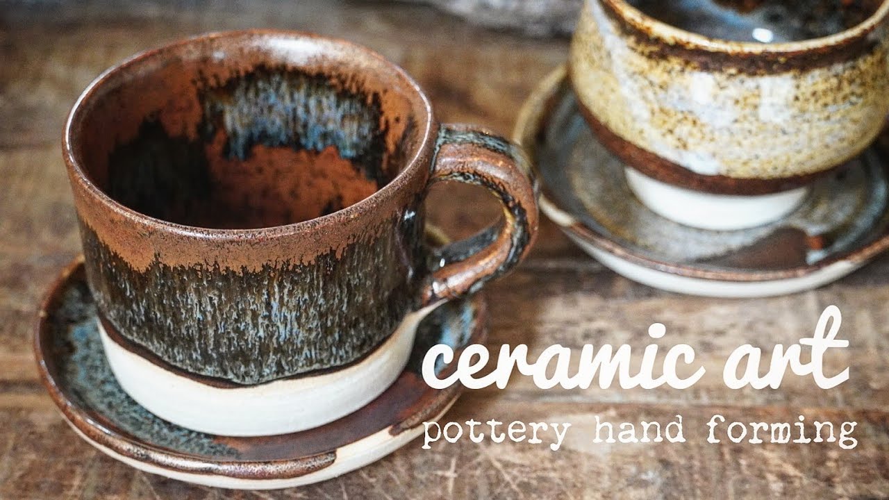 「陶芸」pottery/手びねりでコーヒーカップセットを造った【いろいろ作るchannel】結構気に入った