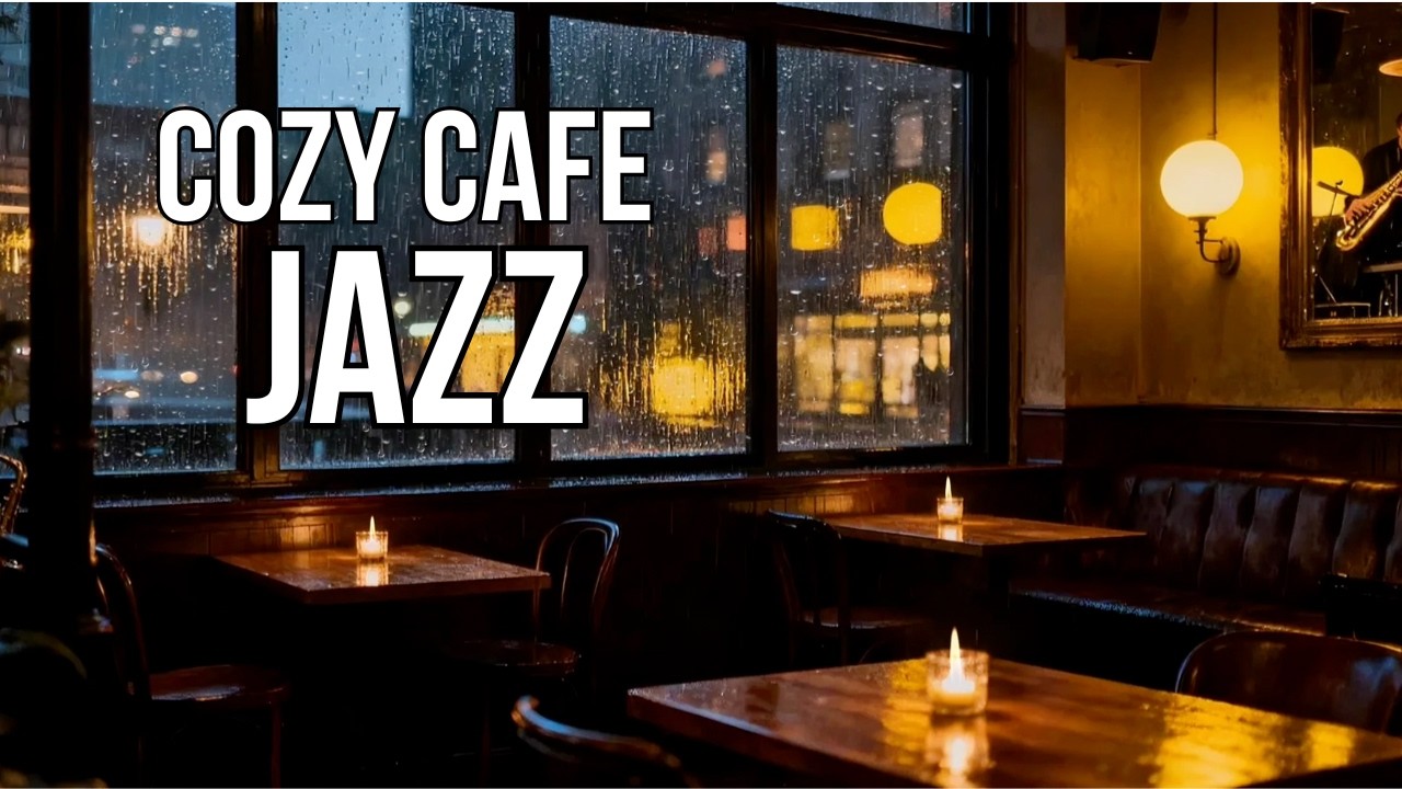 Cozy Cafe Jazz ☕ Smooth Jazz Music with Rain Sounds for Relaxing, Studying & Work