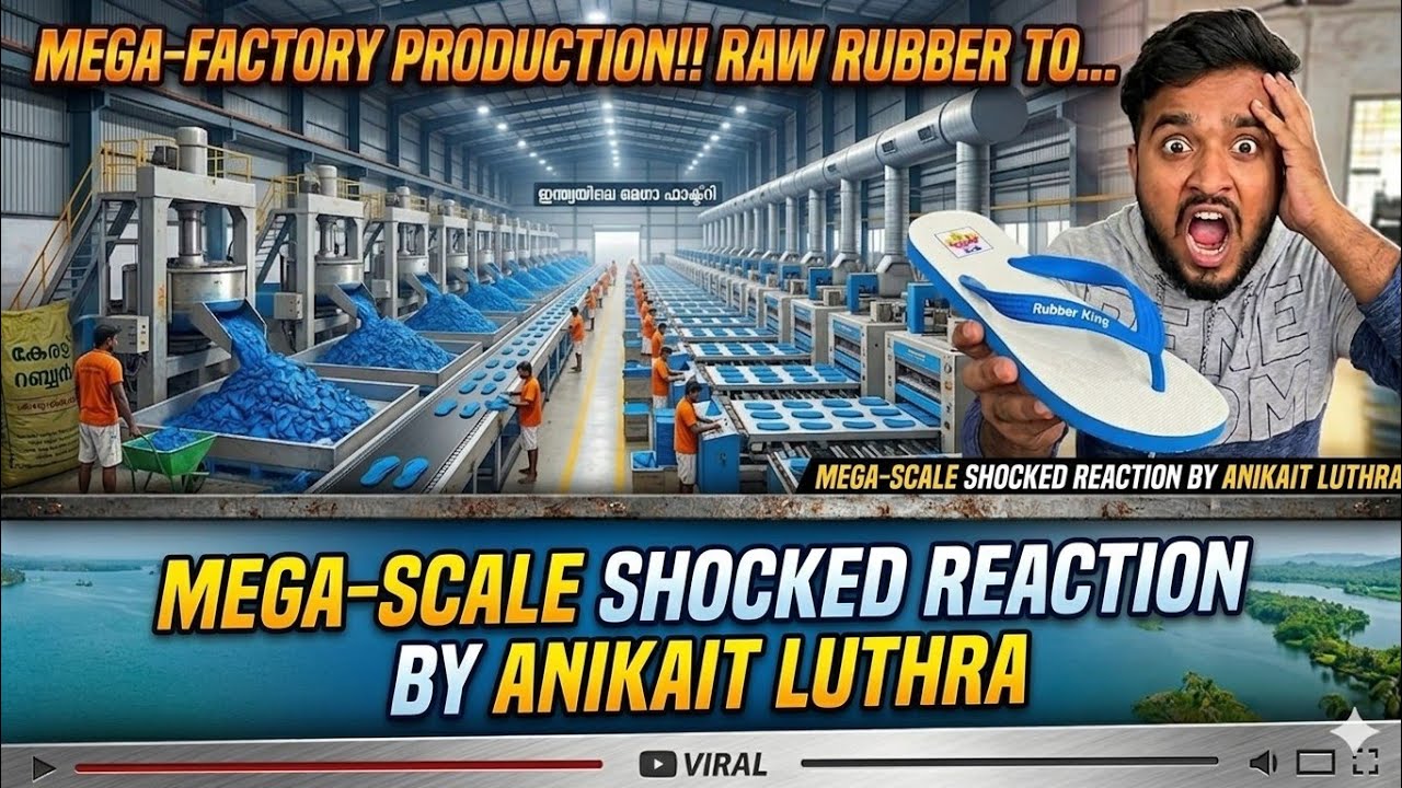 Rubber Slipper Manufacturing ( Amazing Process ) | Making Of Rubber Slippers Inside the Factory