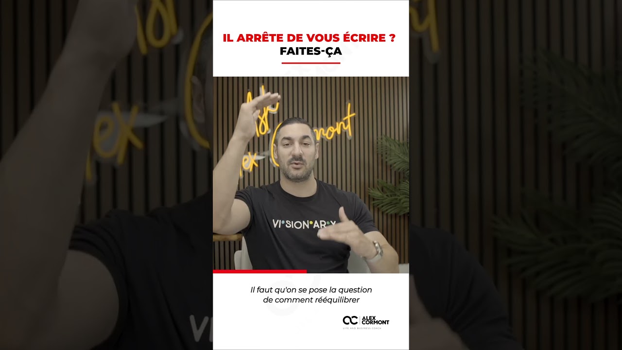 Il ne m'&eacute;crit plus : Que faire ?