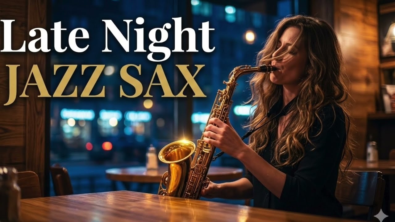 Late Night Cafe Jazz Sax 🌙 Smooth Relaxing Music for Study & Focus