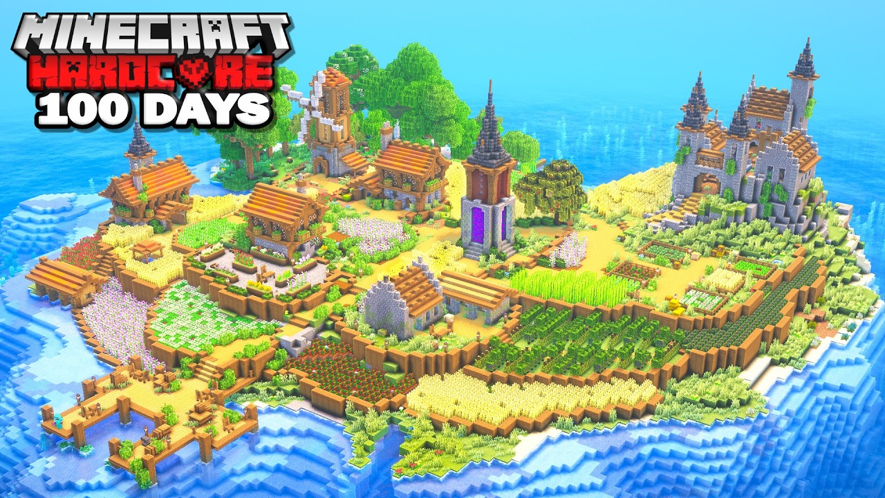 I Survived 100 DAYS In An ISLAND ONLY World In Minecraft Hardcore