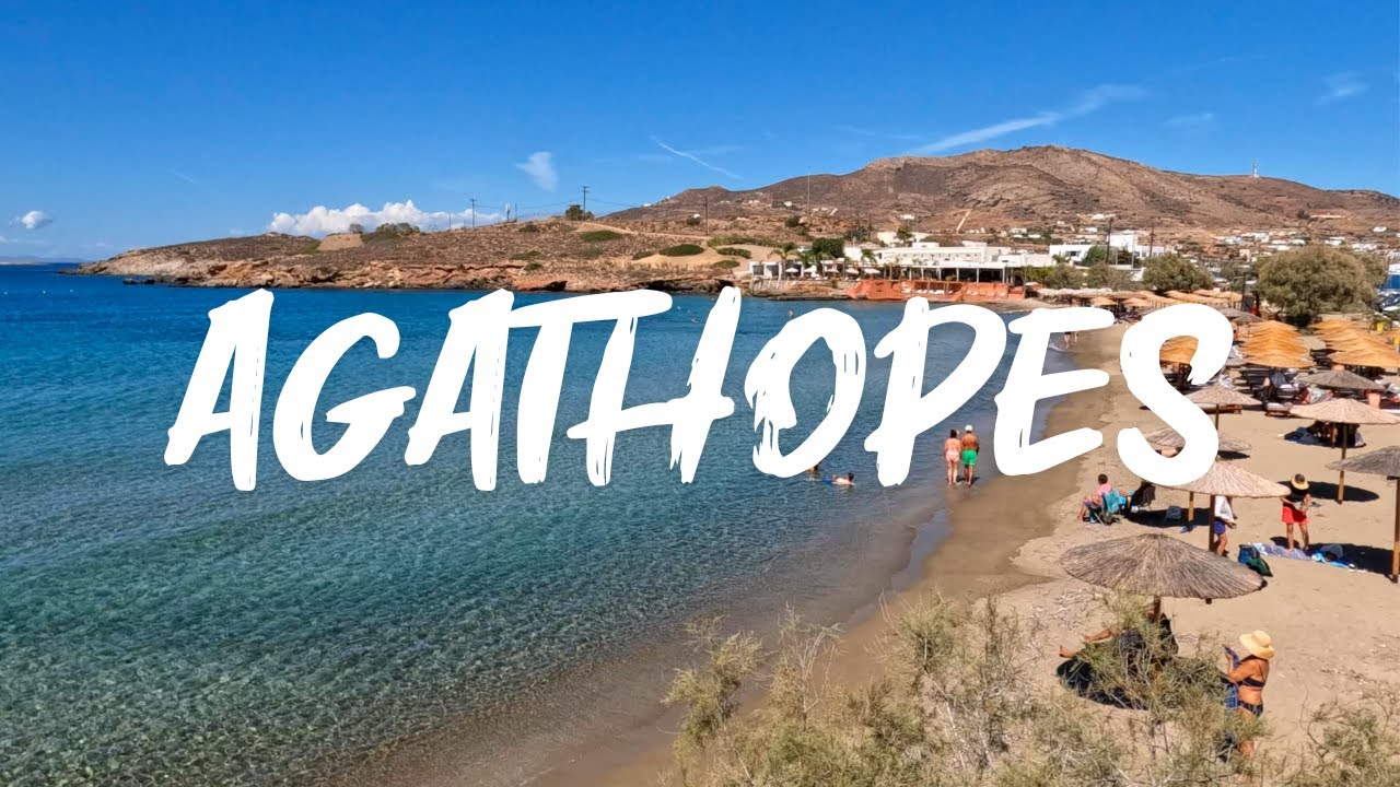 AGATHOPES (ΑΓΑΘΟΠΕΣ) BEACH, POSEIDONIA, SYROS, GREECE 🇬🇷 2024 | Walking Tour | 4K