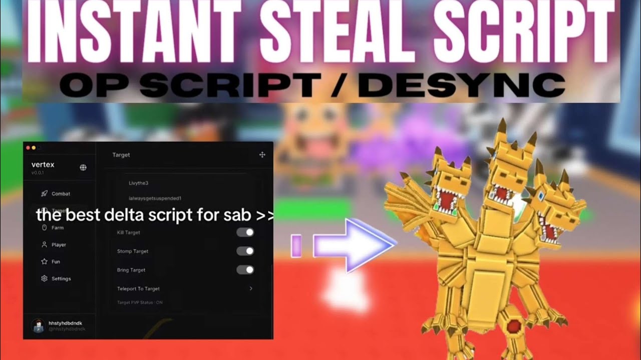 *NEW* 🔥Steal A Brainrot Script -/Desync /Invisible Steal /Finder Duels /Bat Enhancer /PvP Duels🥶