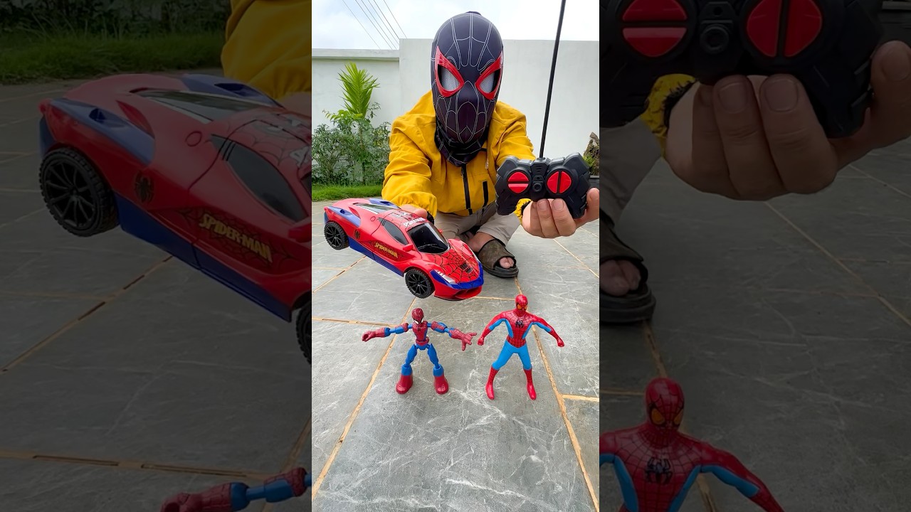my new toy spiderman toy car unboxing & testing💥