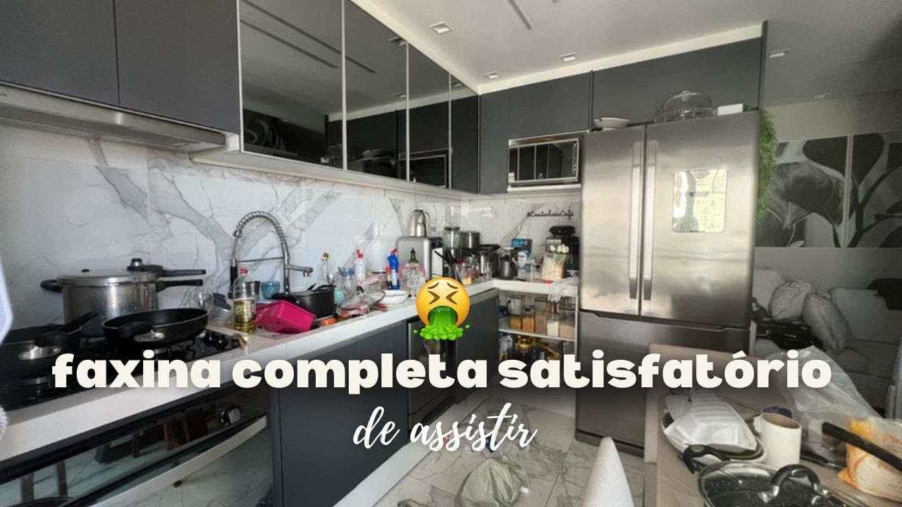 CANSEI ! 3 DIAS SEM LIMPAR A COZINHA FICOU UM NOJO + FAXINA PESADA