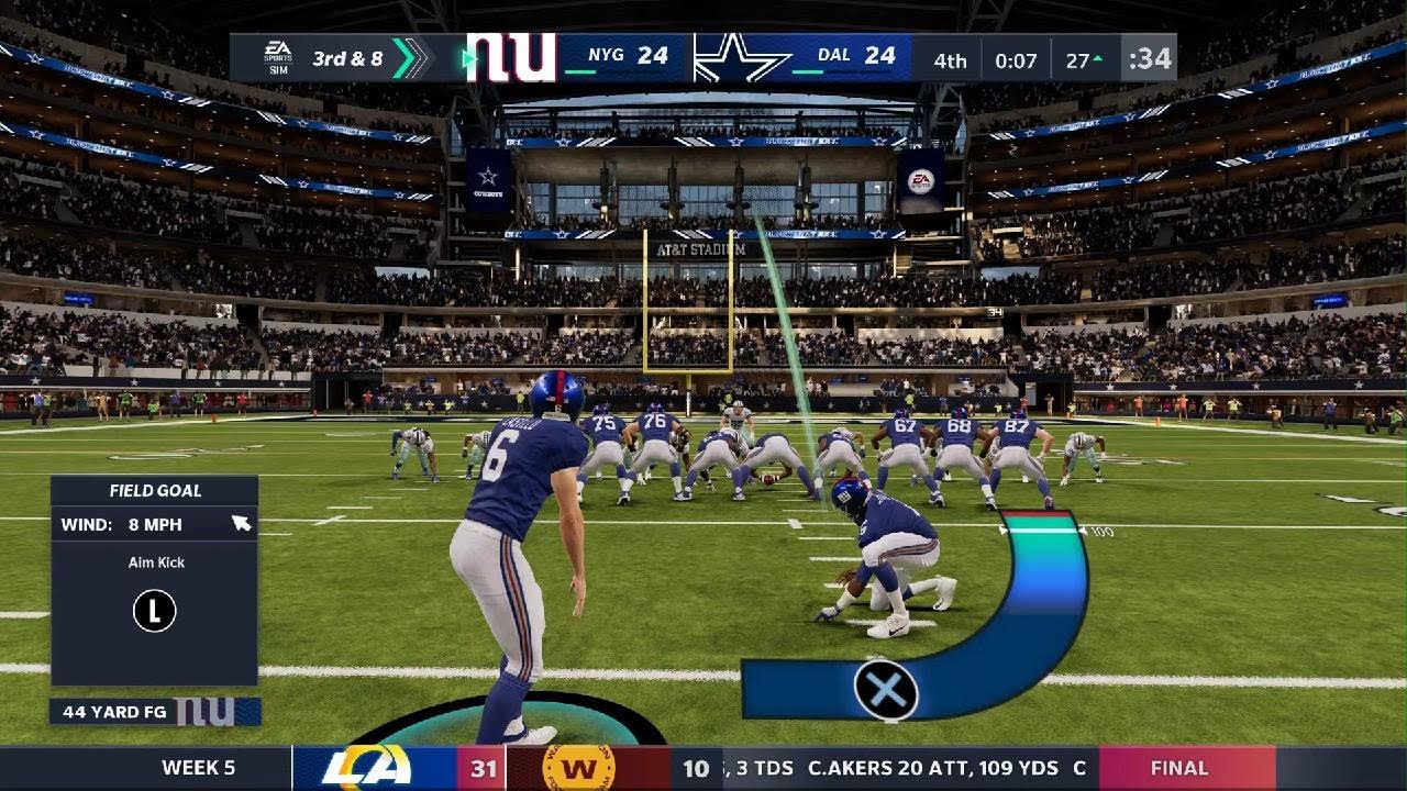 Game winning field goal attempt