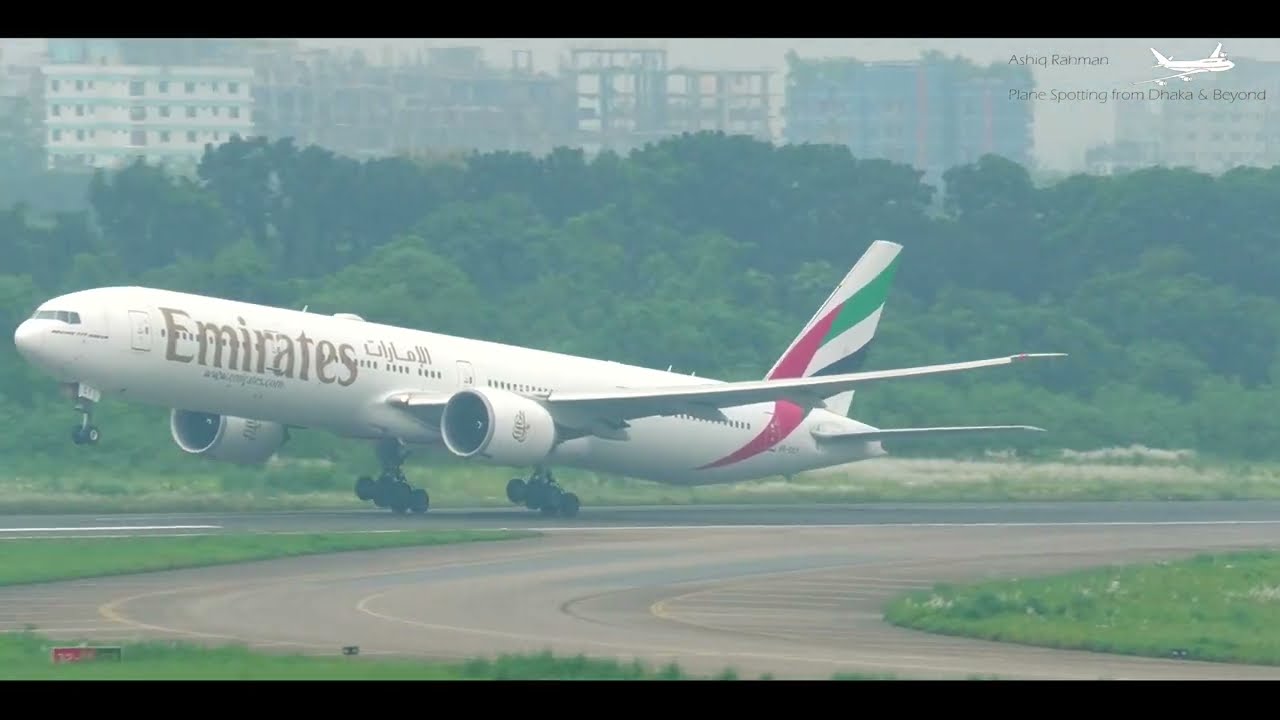 Boeing 777 & 787 Takeoffs From Dhaka Airport