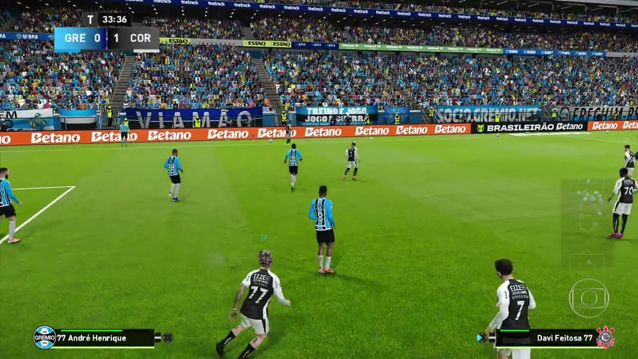 VIGESIMA QUARTA PARTIDA BRASILEIRÃO CORINTHIANS X GREMIO