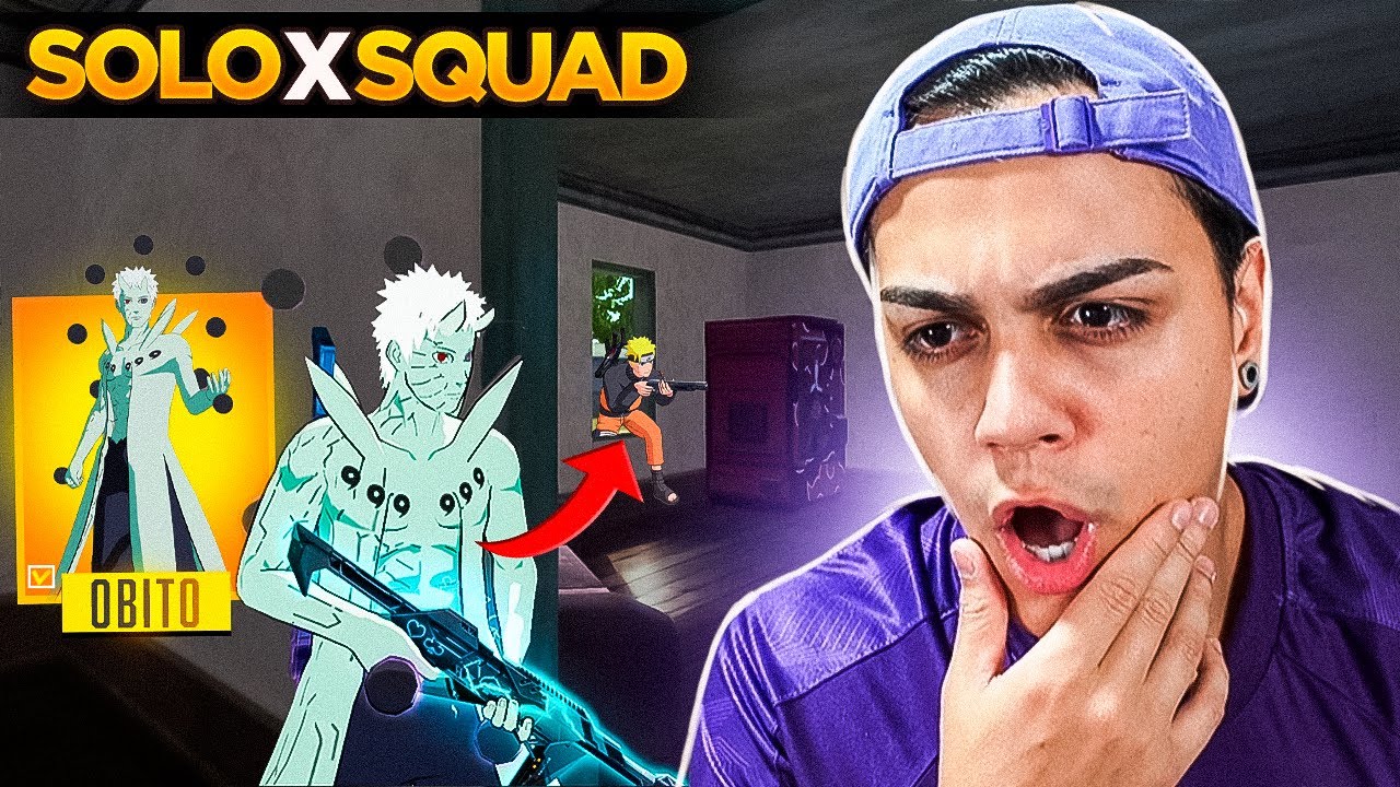 O PODEROSO OBITO NO RUSHADÃO SOLO VS SQUAD!! FREE FIRE MOBILE