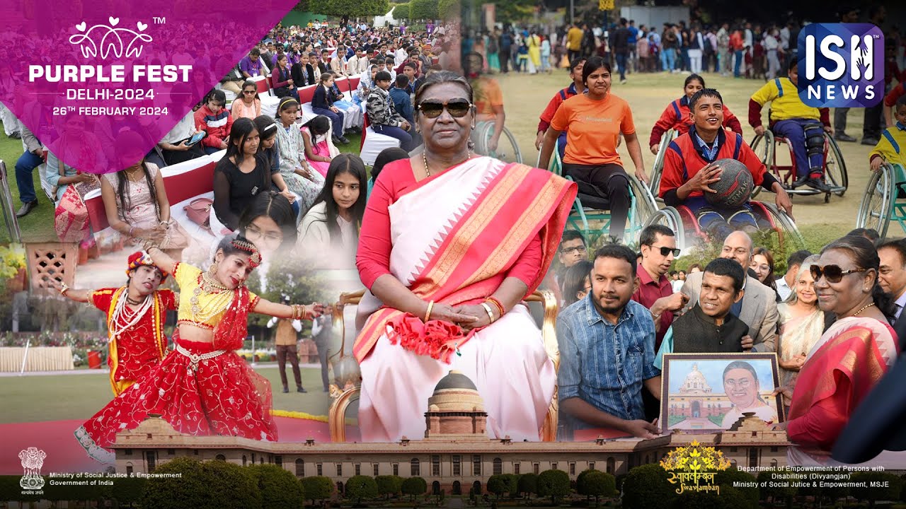 President Murmu Attends Purple Fest at Rashtrapati Bhavan's Amrit Udyaan | ISH News