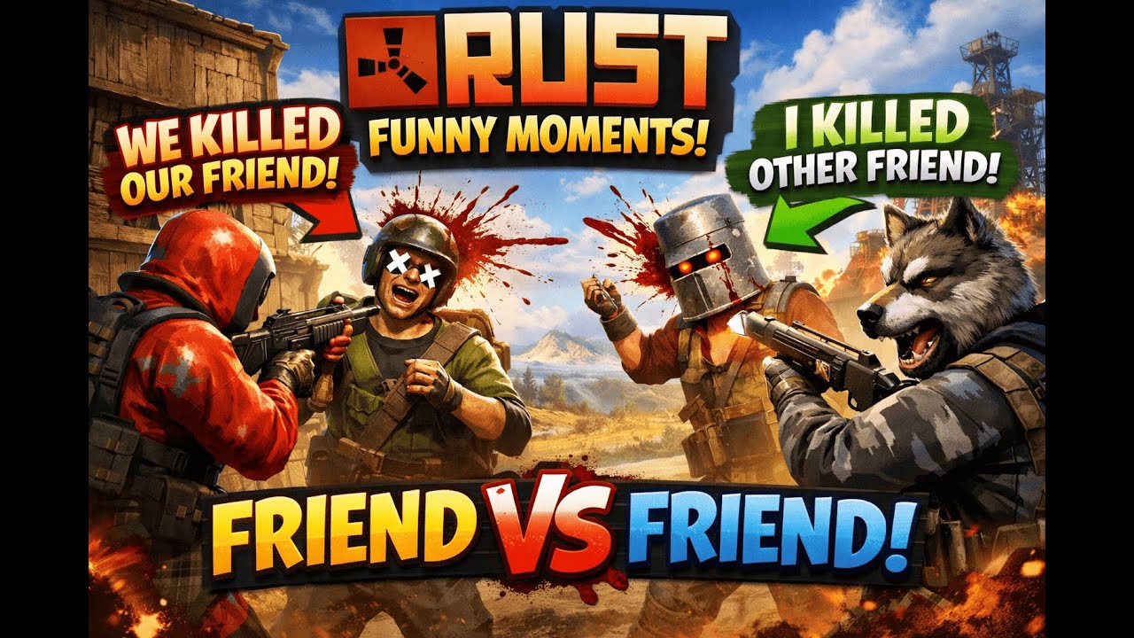 Rust Funny Moments - Friends Kill Friend And Other Friend Kill Other Friend..