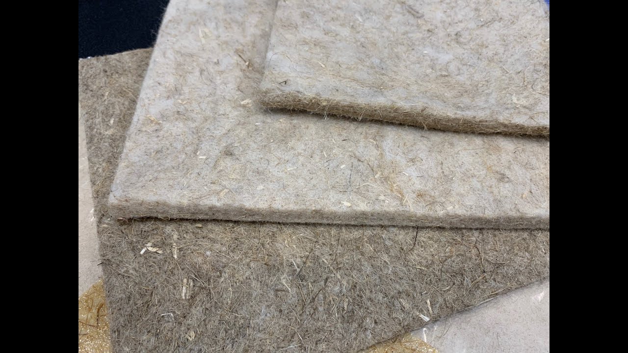 Airlay nonwoven line processing hemp fibers