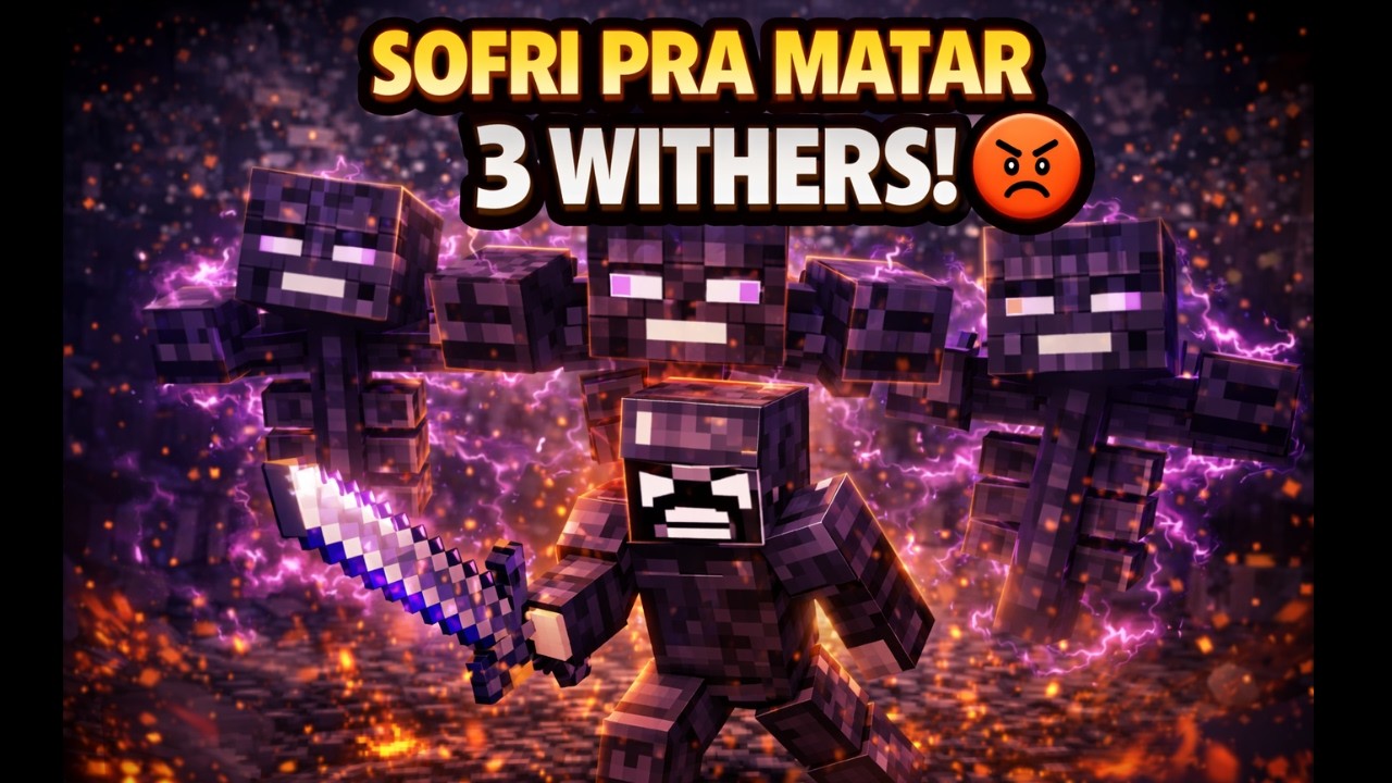3 WITHERS vs ESPADA DE PEDRA (FULL NETHERITA) 💀| EP35