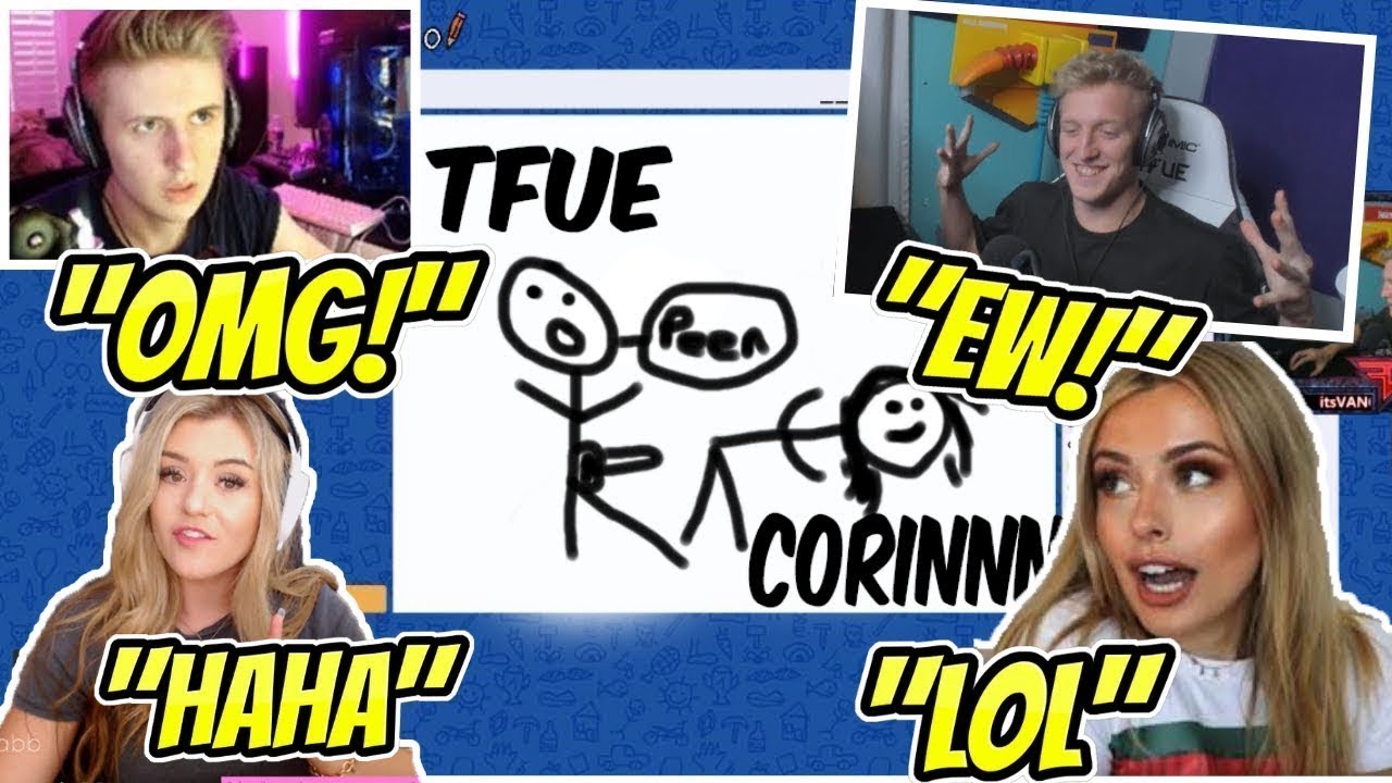 Tfue, Symfuhny, Corinna Kopf & Brooke Playing Skribble io (FUNNY)