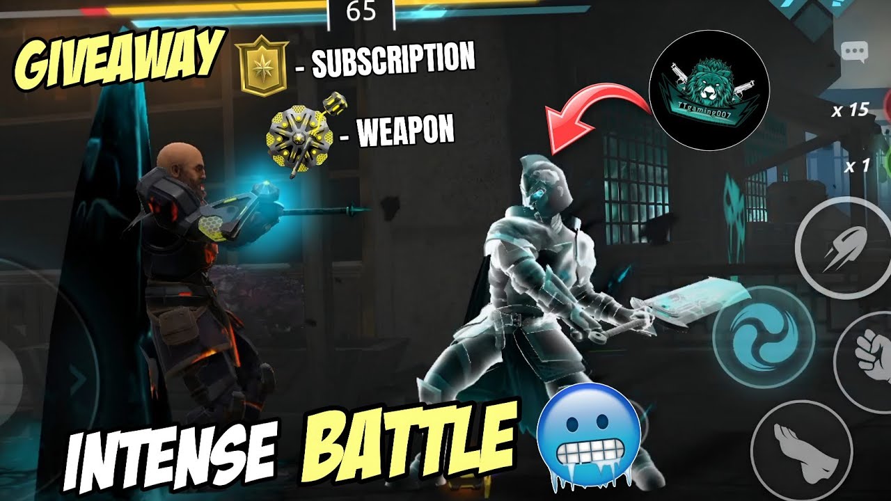 Giveaway 🥳 + Thrilling Battle Against Tt Gaming 🔥 YouTubers Clash ⚔️ Shadow Fight 4 Arena |