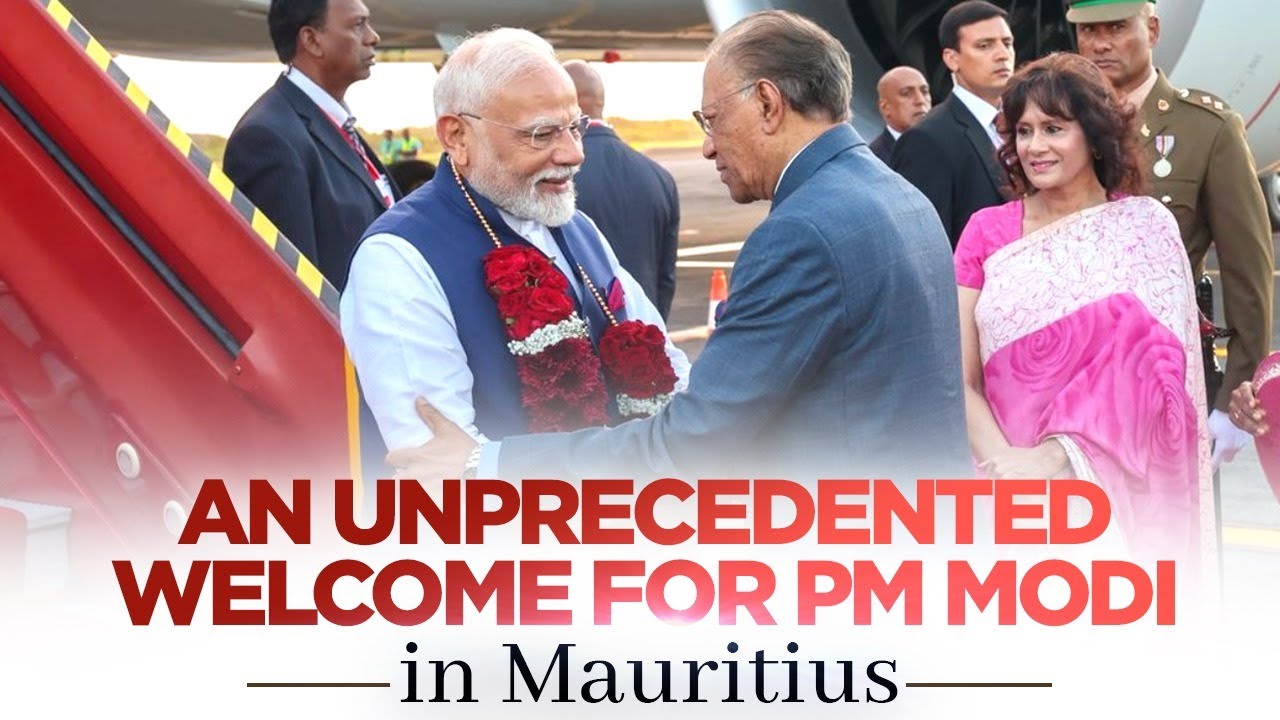 LIVE: PM Modi arrives to a ceremonial welcome in Mauritius