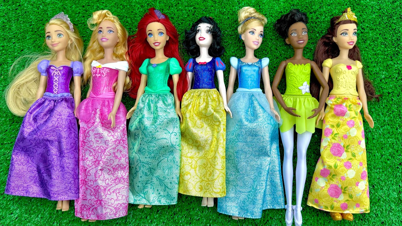 Disney Princess Doll Makeover ~ DIY Miniature Ideas for Barbie - Wig, Dress, Faceup, andMore! DIY