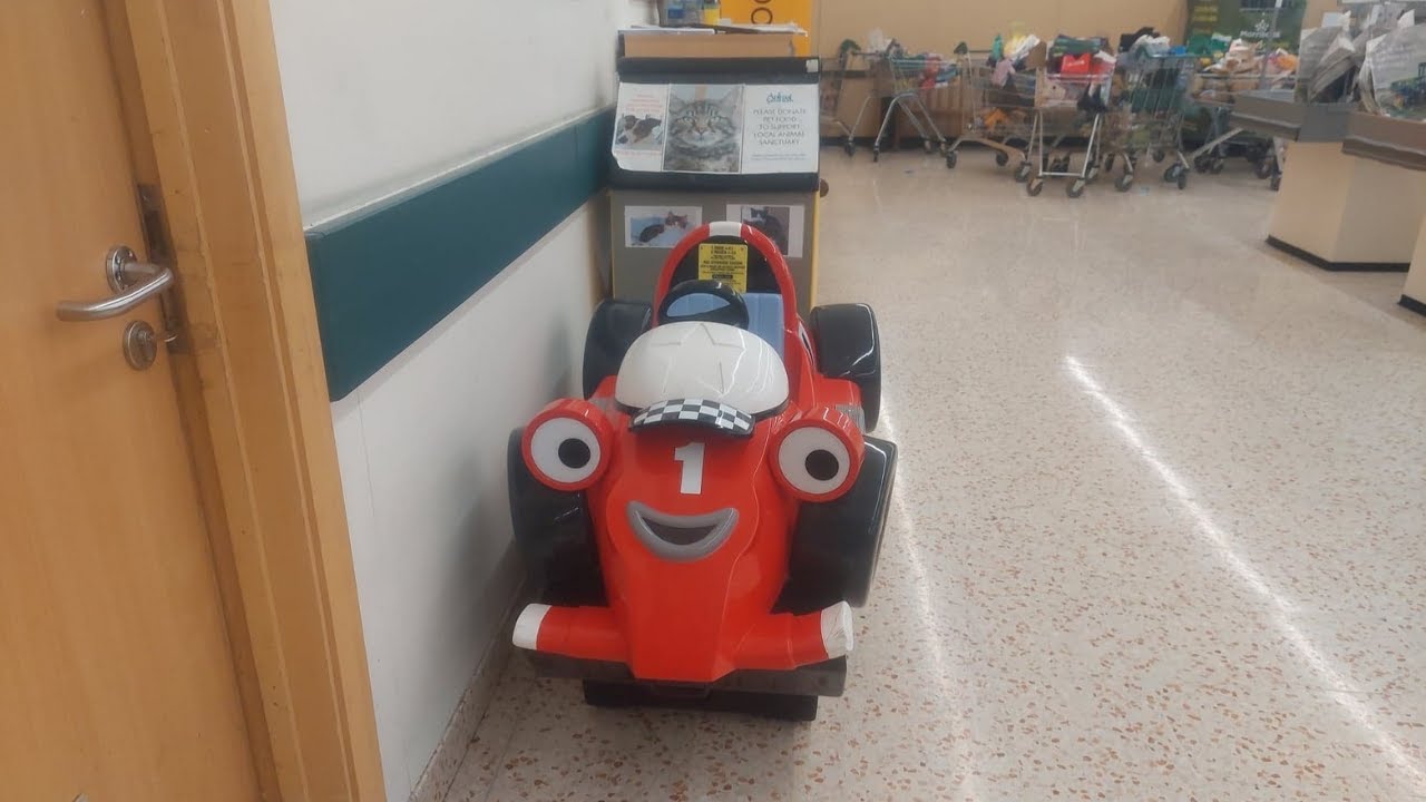 2000s Jolly Roger Roary The Racing Car Kiddie Ride