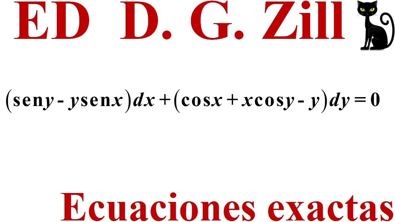 Ecuaciones diferenciales exactas. Zill 2.4_4. #Ecuaciones_diferenciales #Ecuaciones_exactas