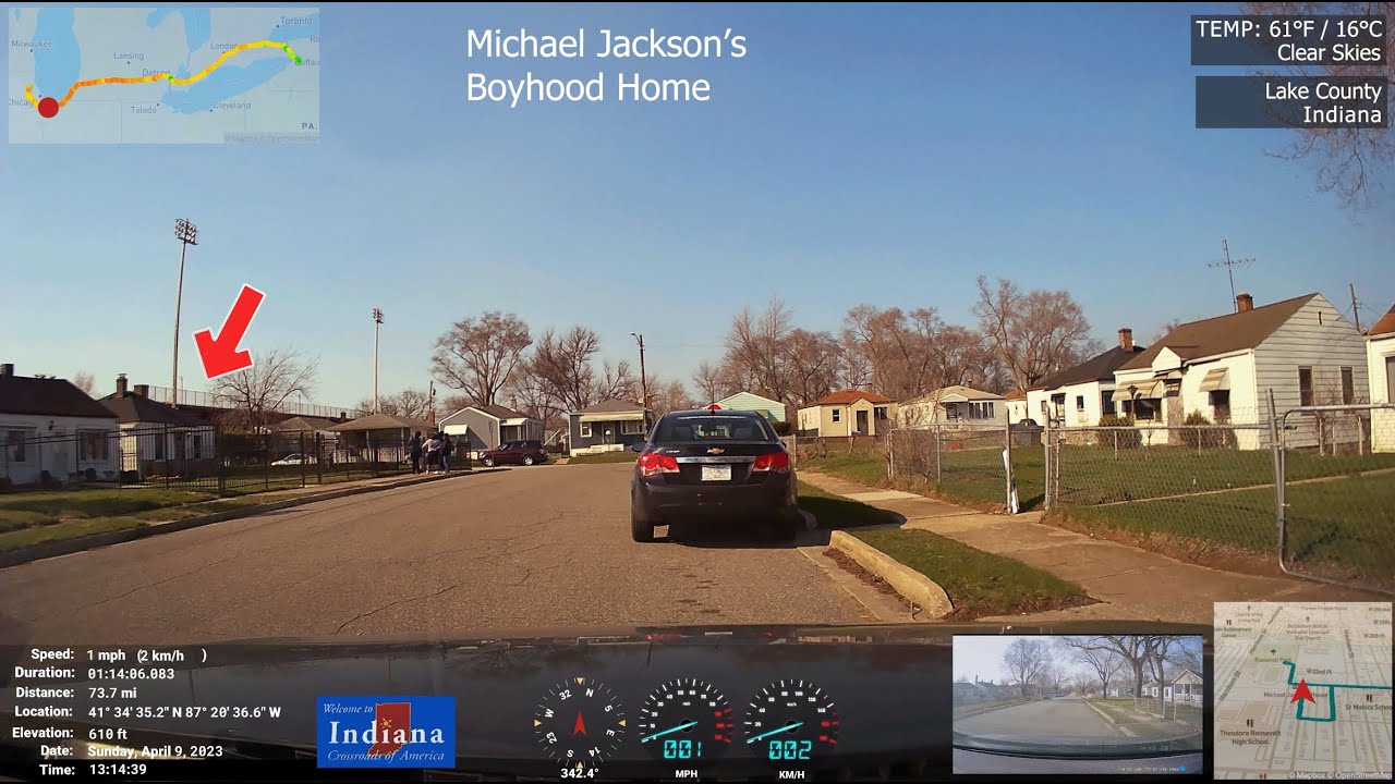 4K Drive from Chicago to Buffalo via Michael Jackson Home, Detroit, Ontario Canada and Niagara Falls