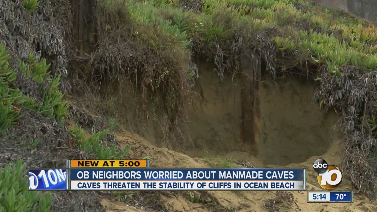 Ocean Beach neighbors worried about manmade caves