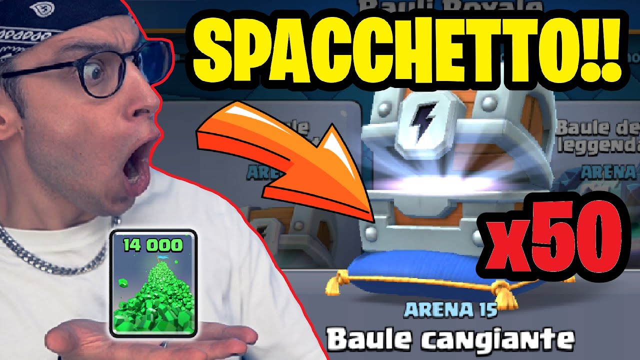 CHEST OPENING di 50 BAULI CANGIANTI su CLASH ROYALE *preziosi*