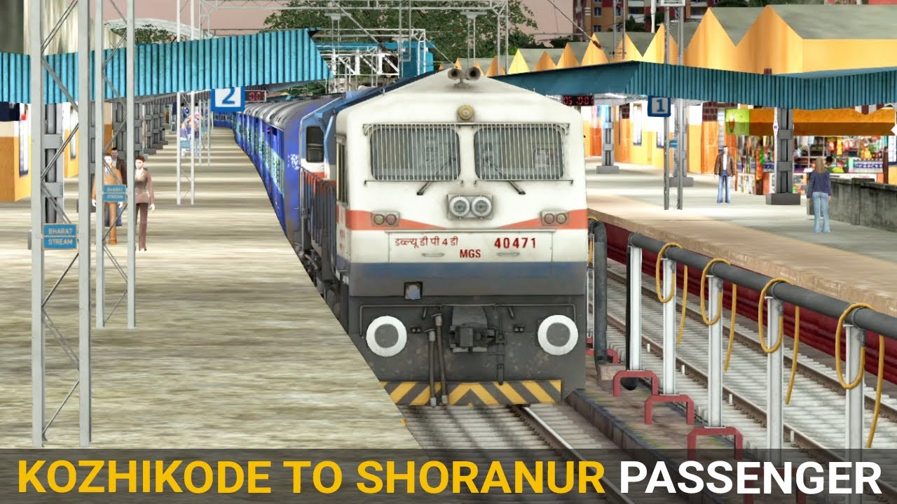 56454 Kozhikode - Shoranur Passenger | Train Simulator | Indian Train | Rail Road Games