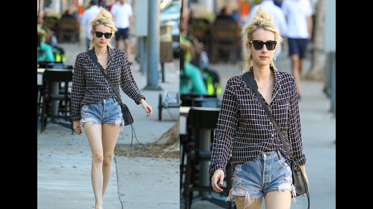 Emma Roberts Shows Off her Lithe Limbs in Tiny Daisy Dukes