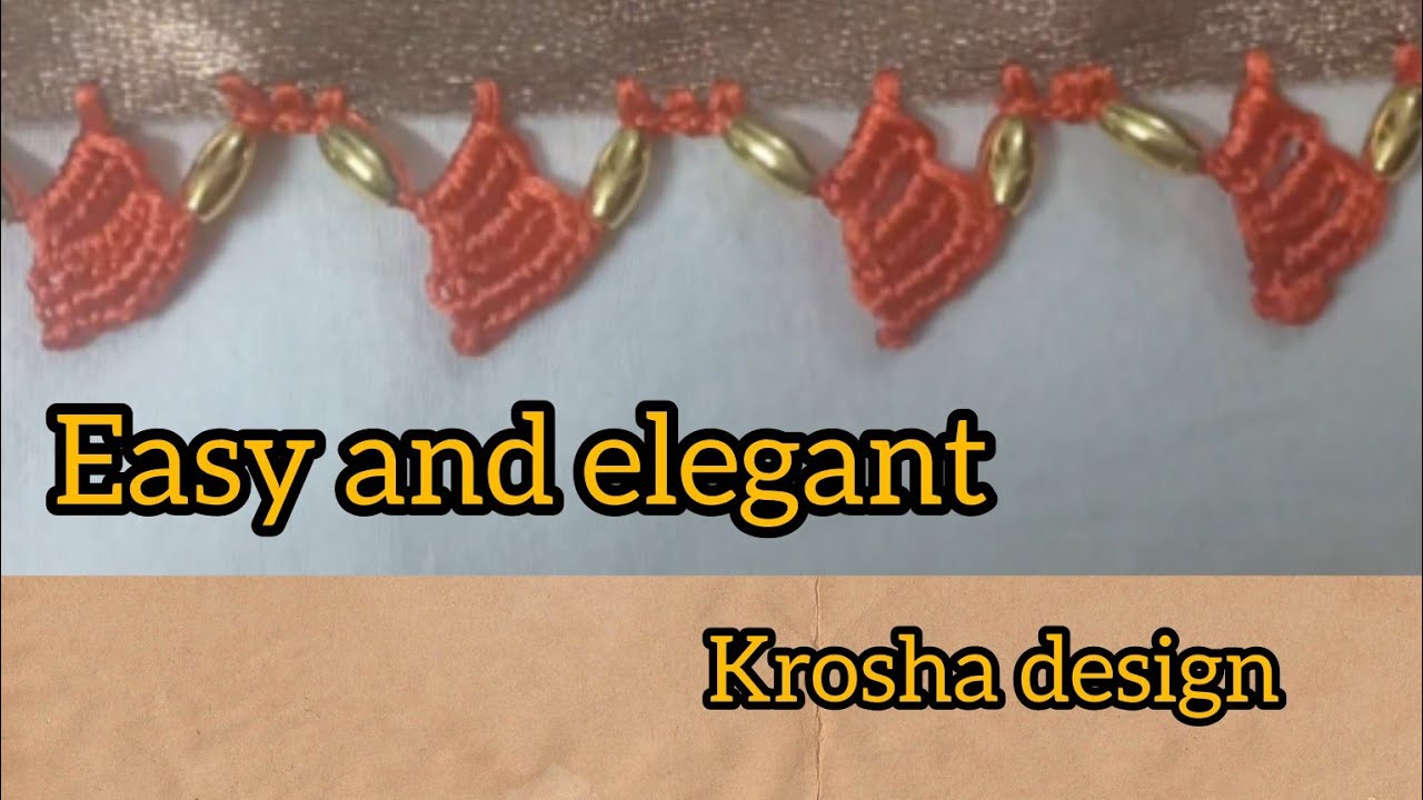 ಸೀರೆ ಕುಚ್ಚು #50#esey and elegant krosha design #ಸೀರೆ ಕ್ರೋಶ ವಿನ್ಯಾಸ #bridal ಕ್ರೋಶ design#new  design 