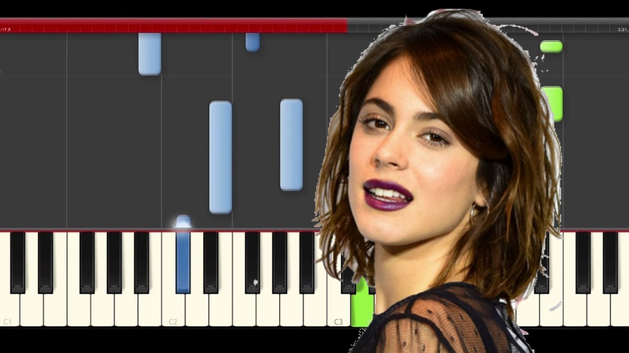 TINI  Suéltate El Pelo Piano Cover Midi tutorial Sheet app  Karaoke