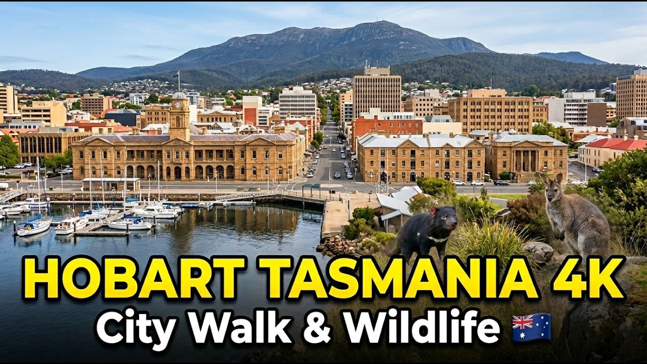 Hobart Tasmania Walking Tour IN 4K | Exploring the Local Side of the City 🇦🇺 | Day 02