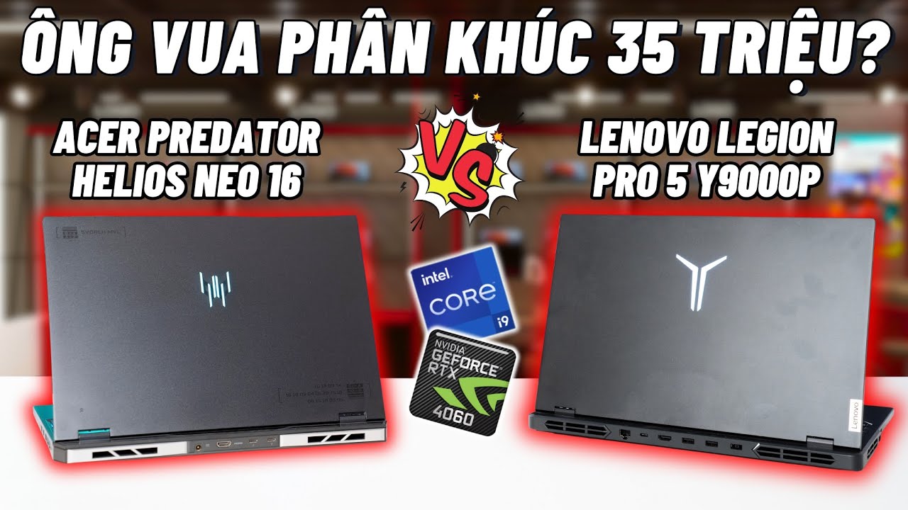 Liệu Legion đã bị soán ngôi trong năm 2024 ? | So sánh Predator Helios Neo 16 vs Legion Pro5 Y9000P