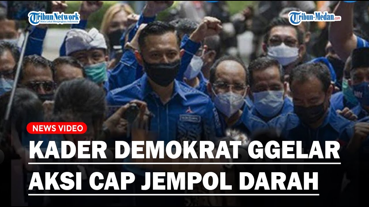 'MELAWAN MOELDOKO' Simpatisan dan Kader Demokrat Menggelar Aksi Solidaritas Cap Jempol Darah