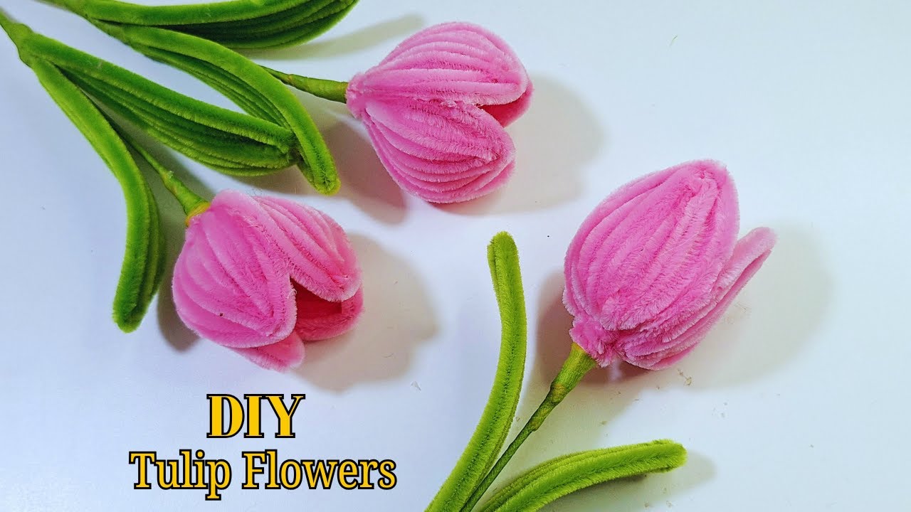 How to Make a Flower Tulip with Pipe Cleaners