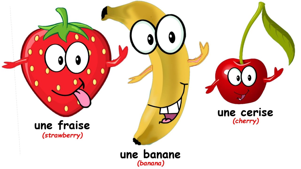 ♫ La Chanson Des Fruits ♫ French Fruits Song ♫ Funny French Fruits ♫ Les Fruits en Français ♫