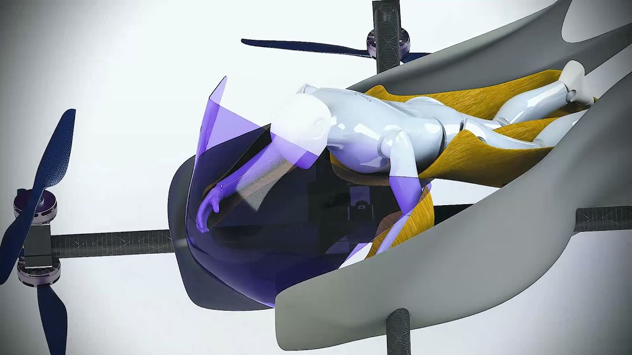 Best MANNED DRONE - first prototype takeoff