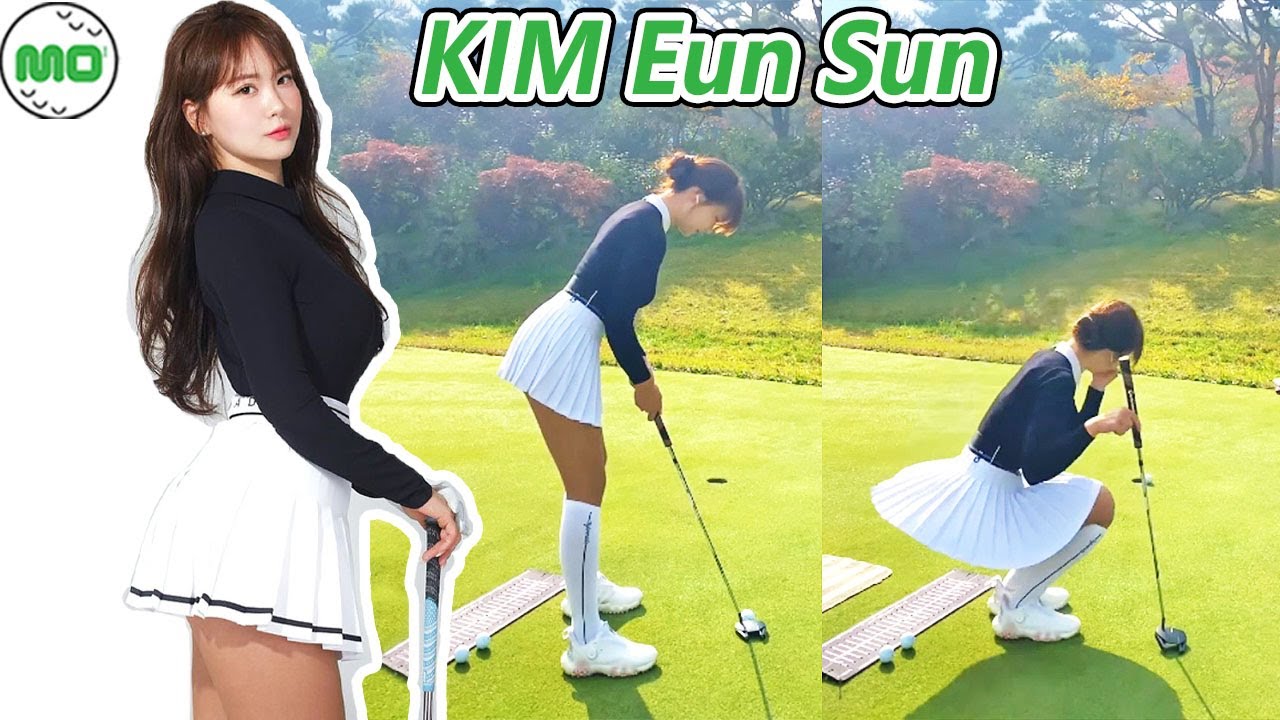 Eun Sun KIM キム・ウンサン 韓国の女子ゴルフ スローモーションスイング!!!