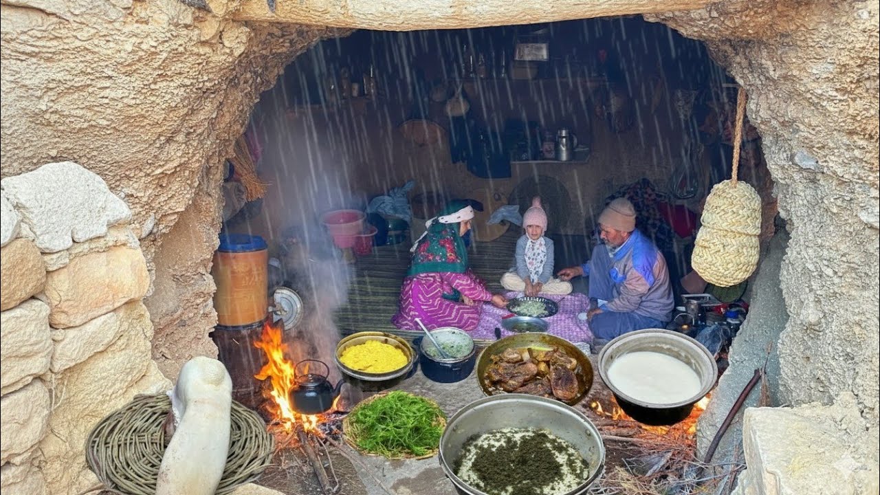Rural Life In Rainy Day: Cooking Beef Tongue, Rice, Bread & Life With Livestock 