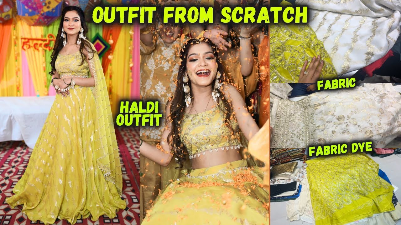Outfit from Scratch in Budget 😍 How I Designed My Haldi Lehenga ✂️ *Pinterest Inspired 🔥