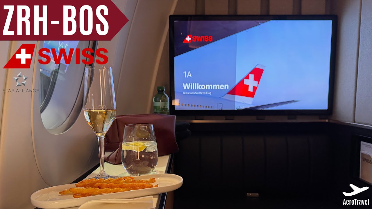 SWISS SENSES AIRBUS A350 FIRST CLASS to BOSTON | GAMECHANGER or MEDIOCRE? | TRIPREPORT 4K UHD