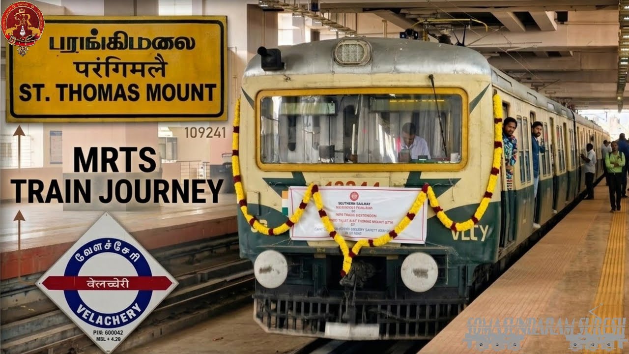 ST.THOMAS MOUNT- VELACHERY MRTS JOURNEY | பரங்கிமலை வேளச்சேரி பறக்கும் ரயில் 