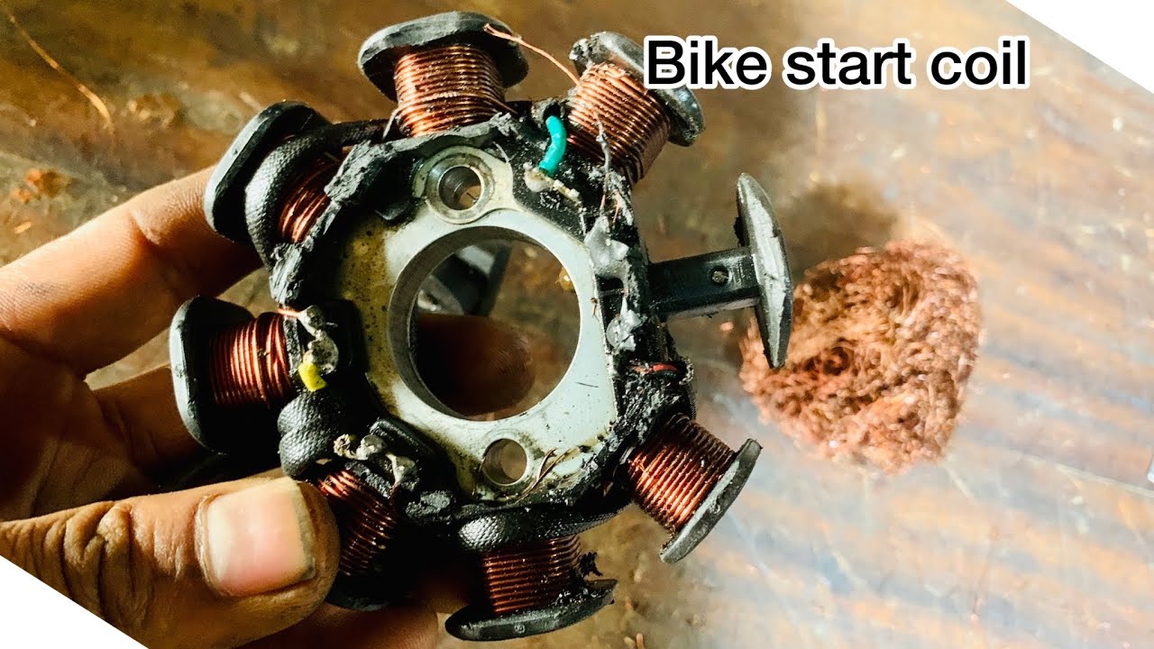 Bike alternator starting coil winding at home